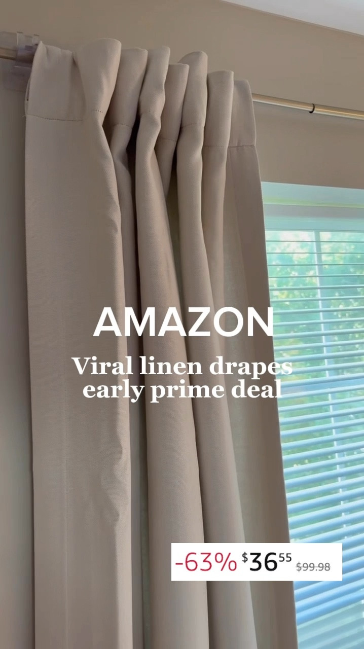 amazon viral linen drapes early prime deal sale!!!

#LTKVideo #LTKHome #LTKSaleAlert