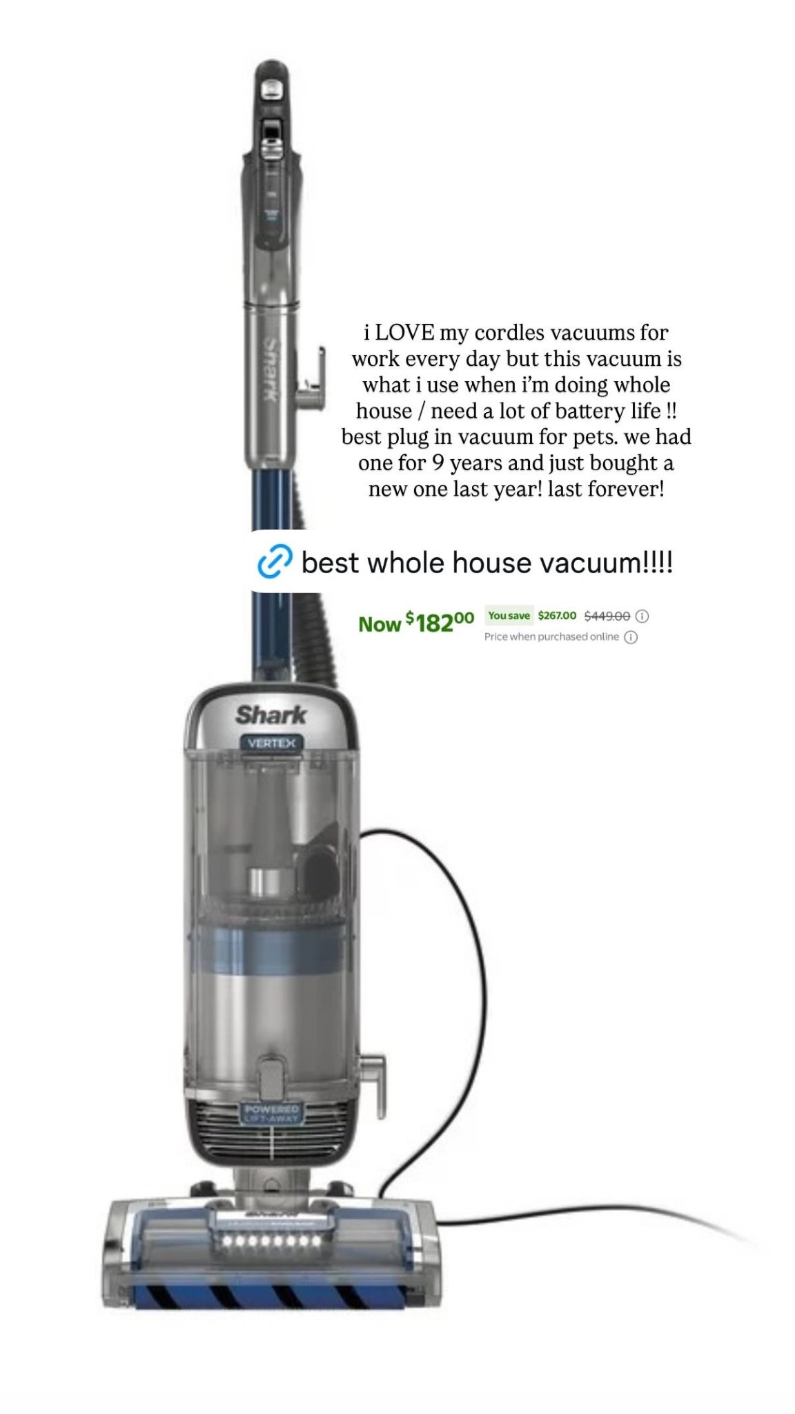 shark vacuum under $185 !!! 

#LTKCyberWeek #LTKGiftGuide #LTKHome
