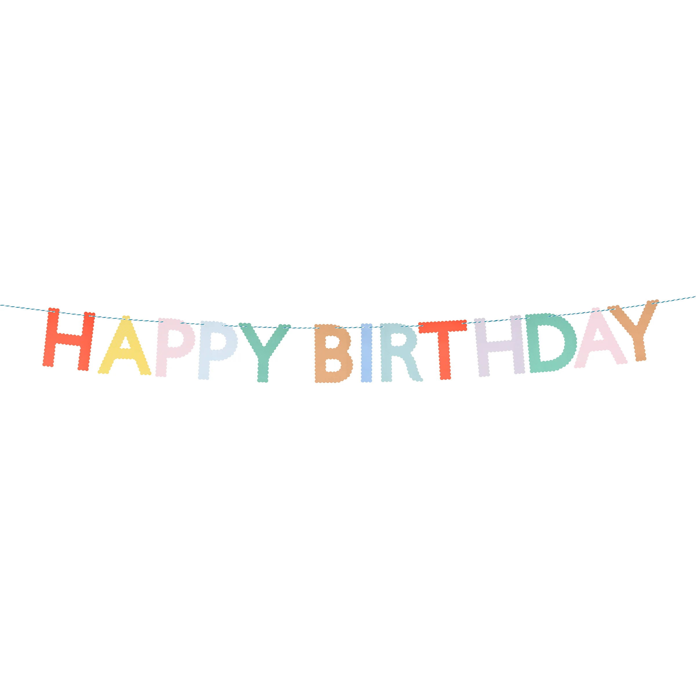 Colorful Happy Birthday Garland | Meri Meri