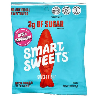 SmartSweets, Sweet Fish® Candy, Berry, 1.8 oz (50 g) | iHerb