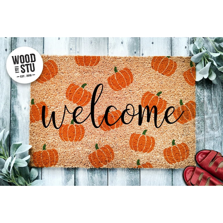 Welcome Pumpkin Pattern Door Mat | Fall Doormat | Welcome Mat | Cute Pumpkin Fall Door Mat | Fall... | Walmart (US)