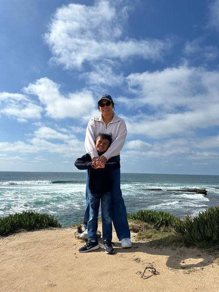 San Diego family day, beach day, mom and son outfit, casual outfit | my outfit: sweater (S), jeans (28 R), sneakers (7) | my son’s outfit: top (5T), hoodie (5/6), jeans (5), sneakers (11.5)

#LTKKids #LTKFamily #LTKActive
