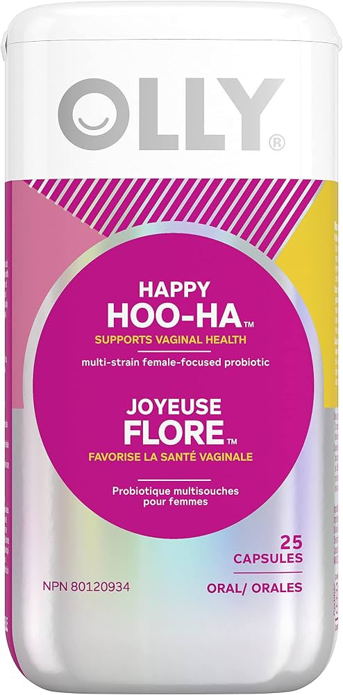 OLLY Supplement Capsules gluten free multi-strain female-focused probiotic supplement Happy HOO-H... | Amazon (CA)