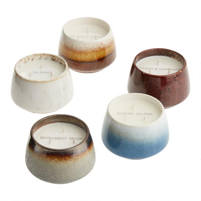 Moonlit Sands Soy Wax Reactive Glaze Filled Jar Candle | World Market