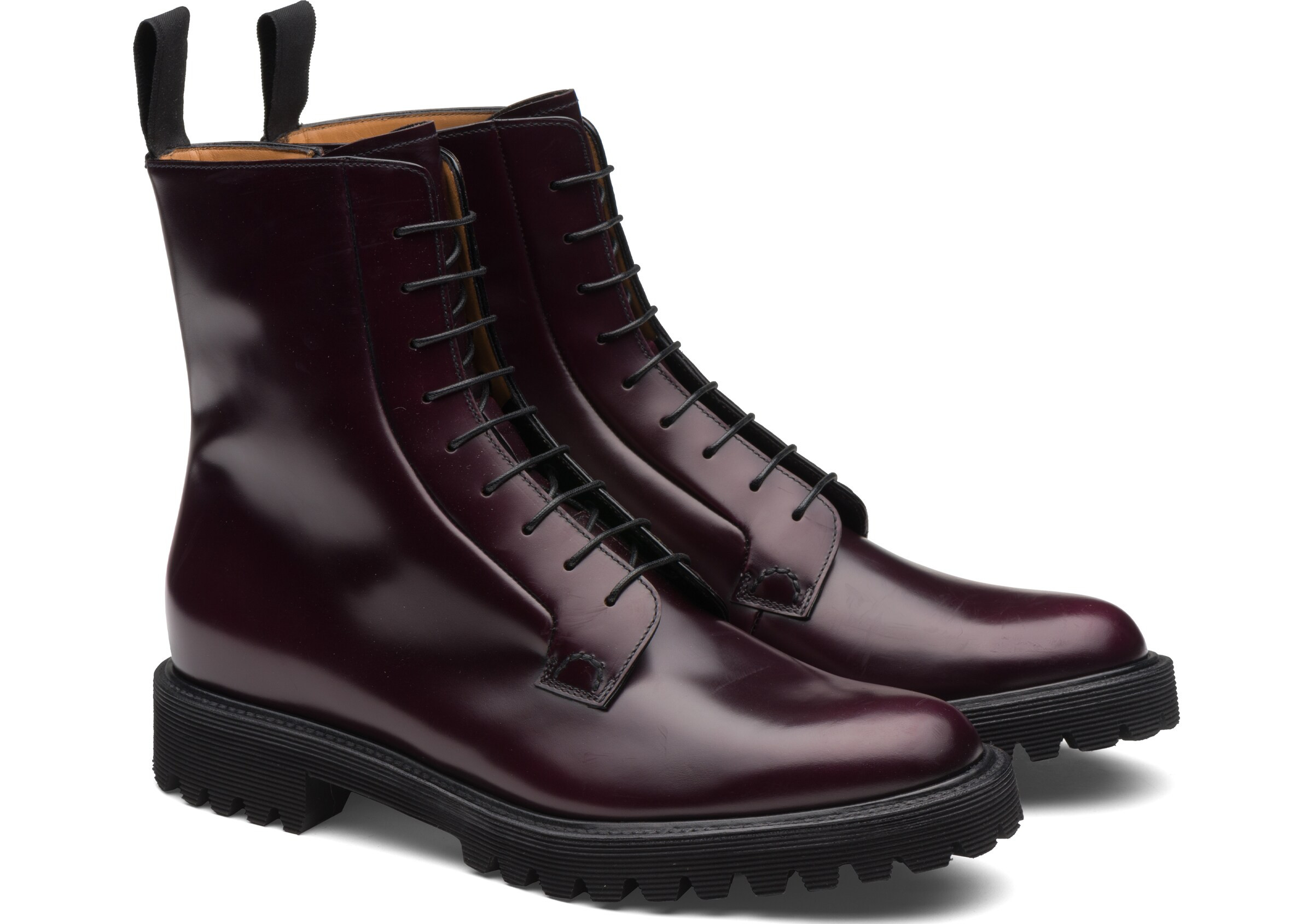 Church's Rois Calf Lace-up Boot Woman Burgundy Size 39,5 | Church's Footwear US
