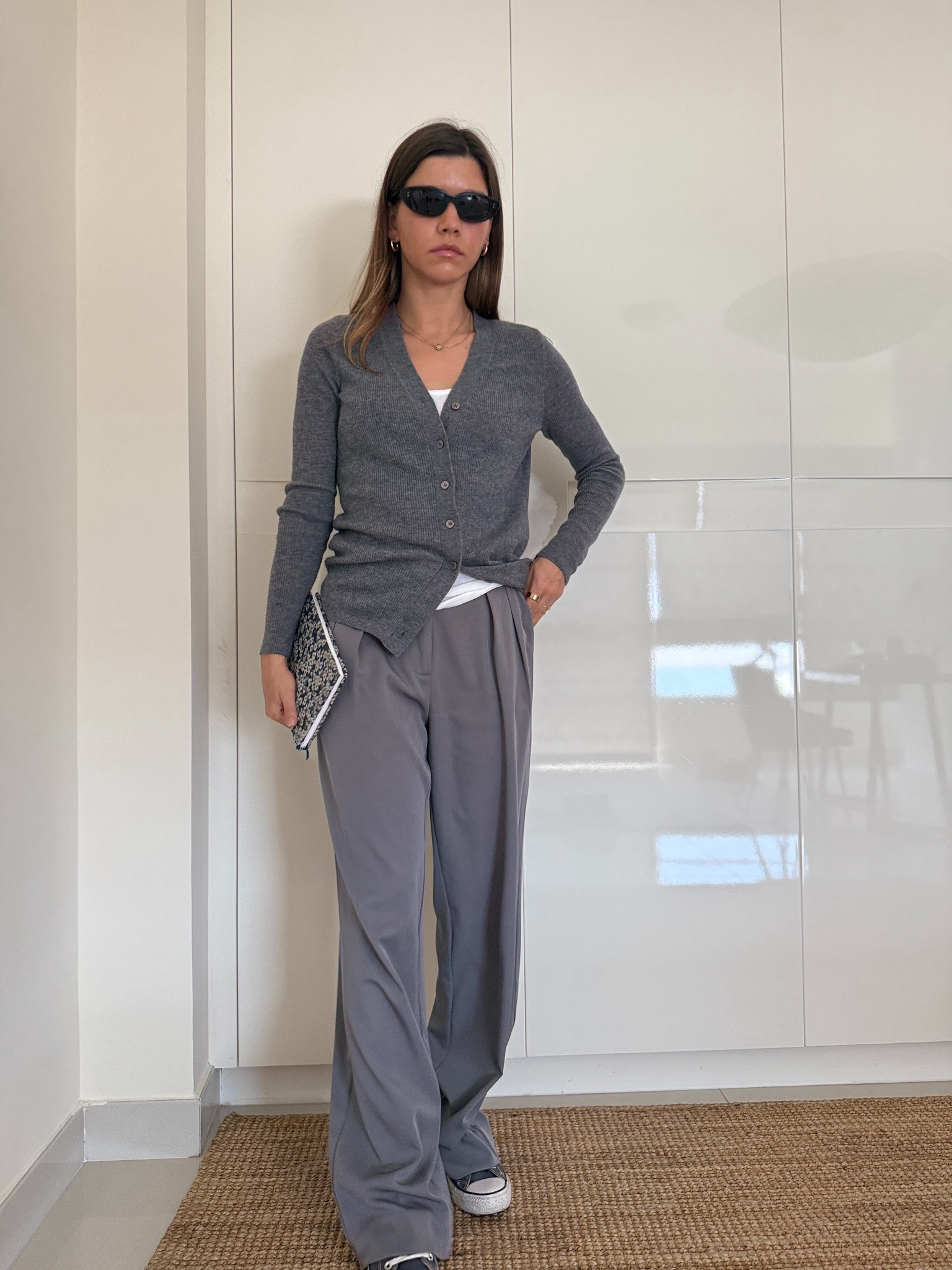 work from home outfits, office outfits, gray trousers, cardigan, executive style , comfy work outfits 


#LTKWorkwear #LTKFindsUnder100