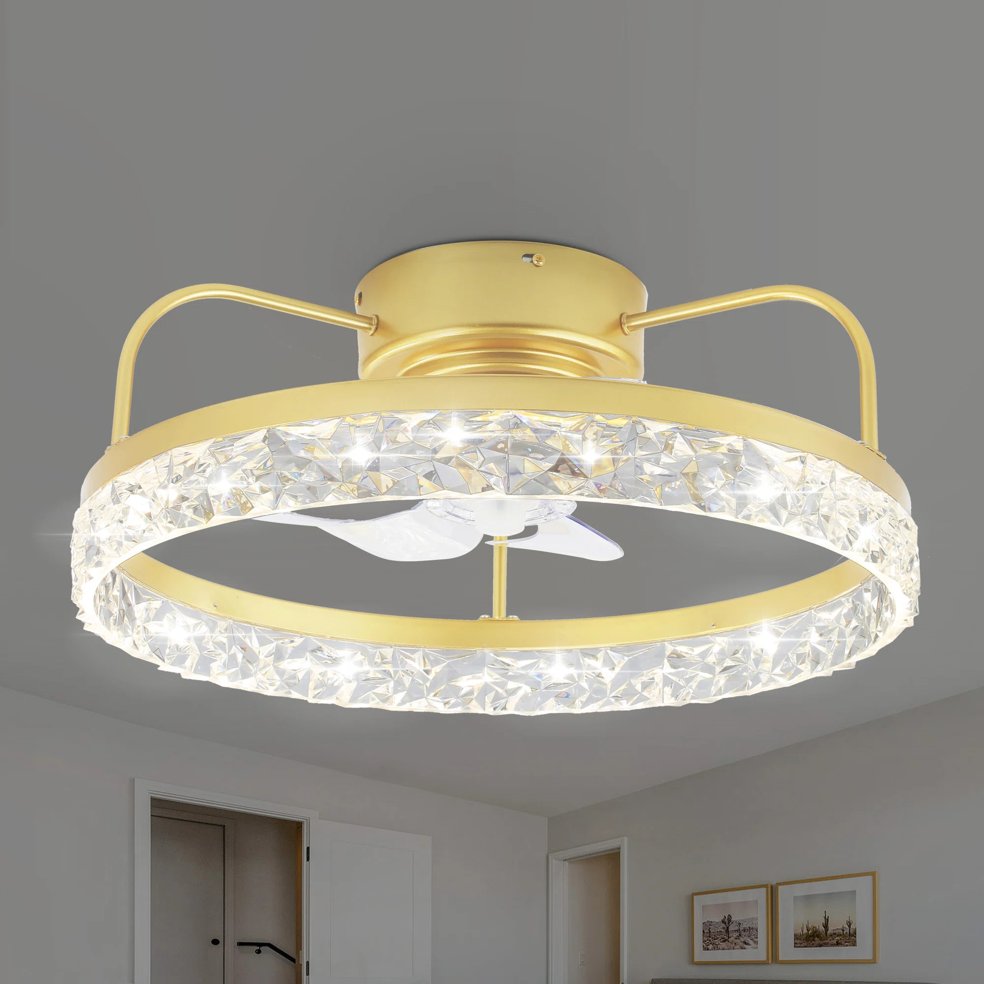 Jacia 20'' Ceiling Fan with LED Light Kit and Remote Control for Bedroom, Living Room | Wayfair North America