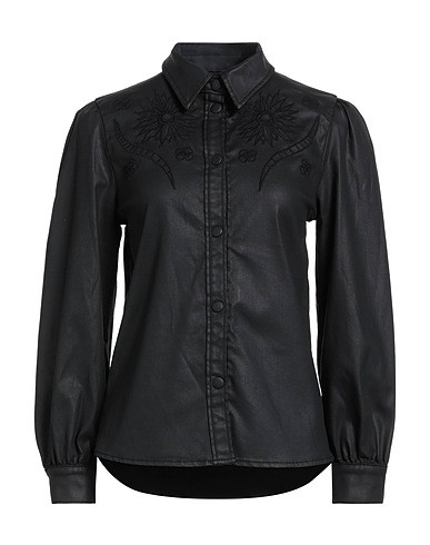 7 FOR ALL MANKIND  | Black Women‘s Denim Shirt  | YOOX | YOOX (US)