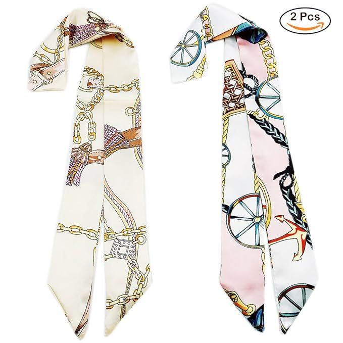 Twilly Neckerchief Scarf for Handbag Handle Silk Scarf Bracelet for Women by Bellagione | Amazon (US)