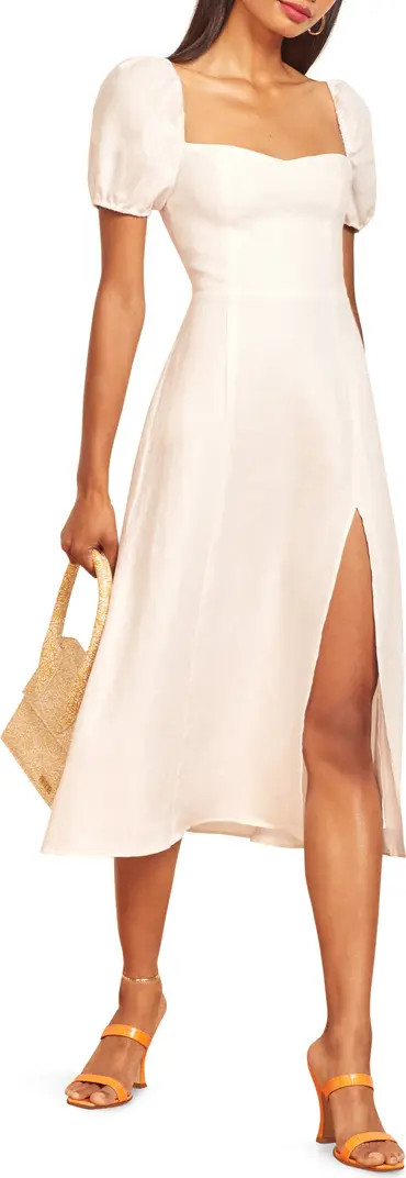 Reformation Denver Puff Sleeve Midi Dress | Nordstrom | Nordstrom