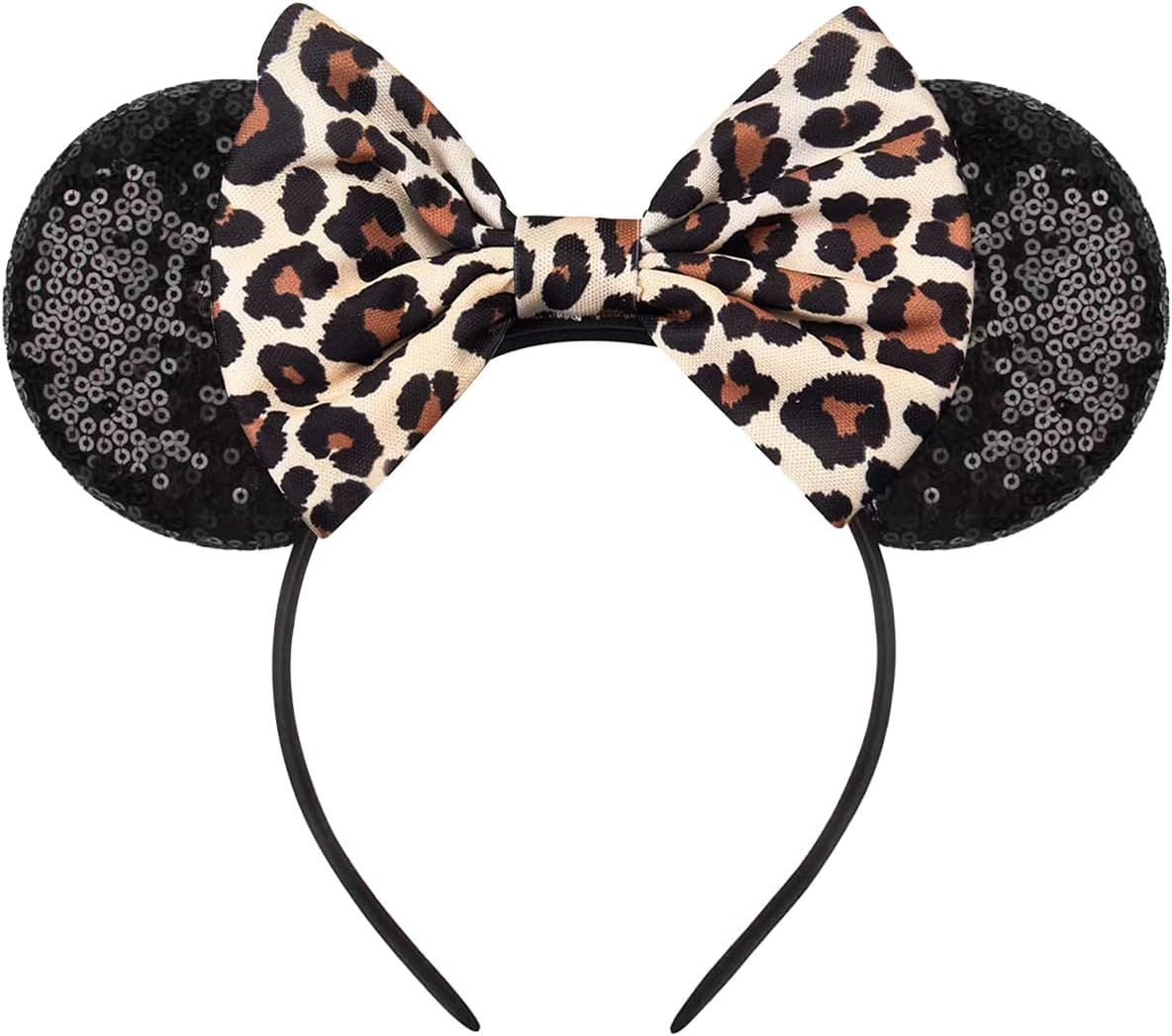 RAZKO Minnie Ears Headband, Sequin Mickey Ears Headband Mouse ears Headband for Women Girls Hair ... | Amazon (US)