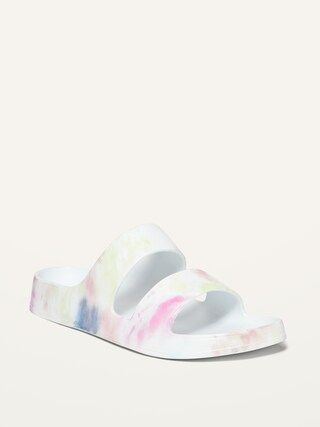 Printed Double-Strap Slide Sandals for Women | Old Navy (US)
