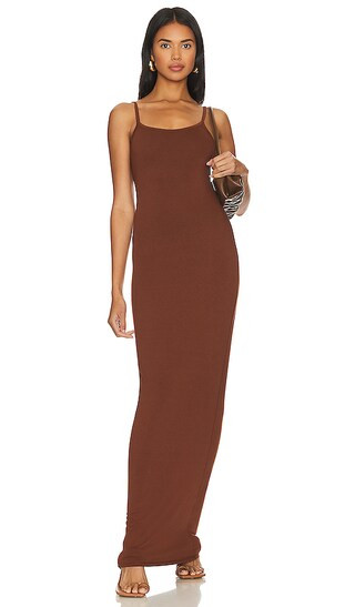 X Revolve Essential Ashlyn Maxi Dress in Cappuccino | Revolve Clothing (Global)