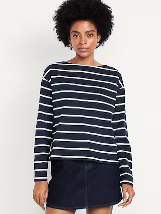 Long-Sleeve Mariner Loose T-Shirt | Old Navy (US)