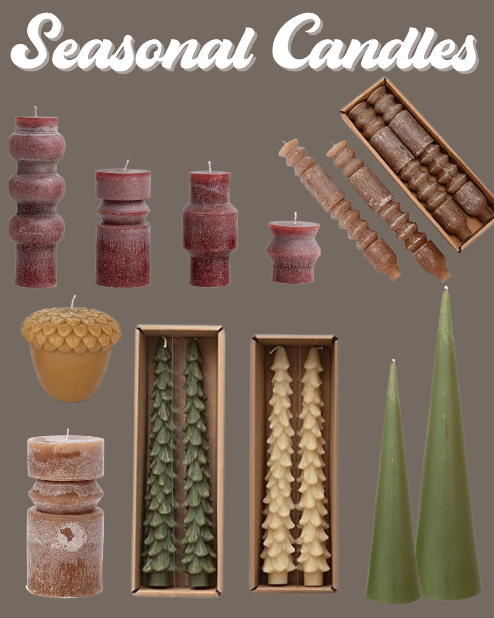 Modern powdered seasonal candles! 

#LTKhome #LTKHoliday #LTKSeasonal