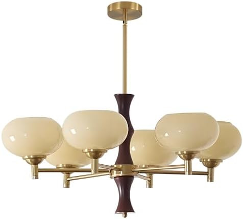 KCO Lighting Antique Brass Flush Mount Chandelier Vintage Glass Pendant Light Fixture Modern Glob... | Amazon (US)