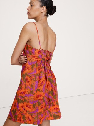 Strappy Linen Mini Dress | Banana Republic (US)