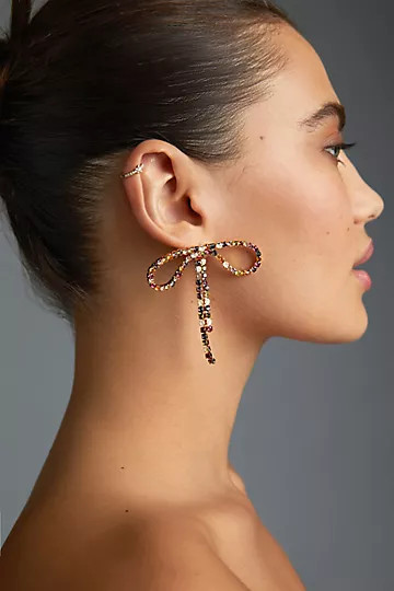 Crystal Bow Earrings | Anthropologie (US)