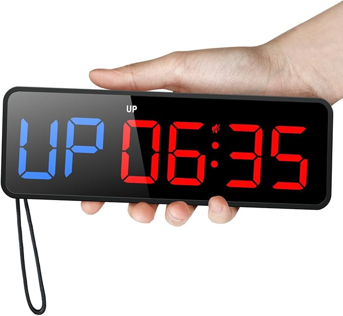 Portable Gym Timer Clock: Fitness Digital Clock with Strong Magnet - Remote Control for Fitness E... | Amazon (US)
