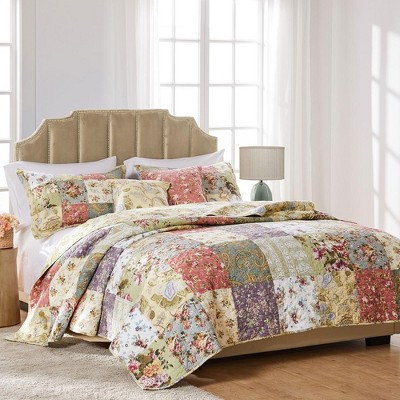 Greenland Home Fashion Blooming Prairie Quilt & Sham Bonus Set 5-Piece, Multicolor - Full/Queen | Target