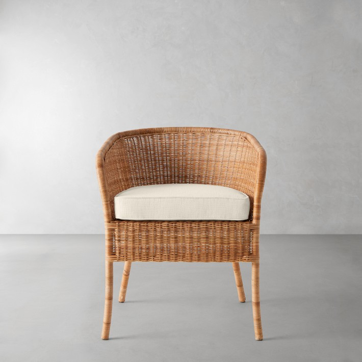 Topanga Armchair, Perennials Basketweave, Light Sand Cushion | Williams-Sonoma