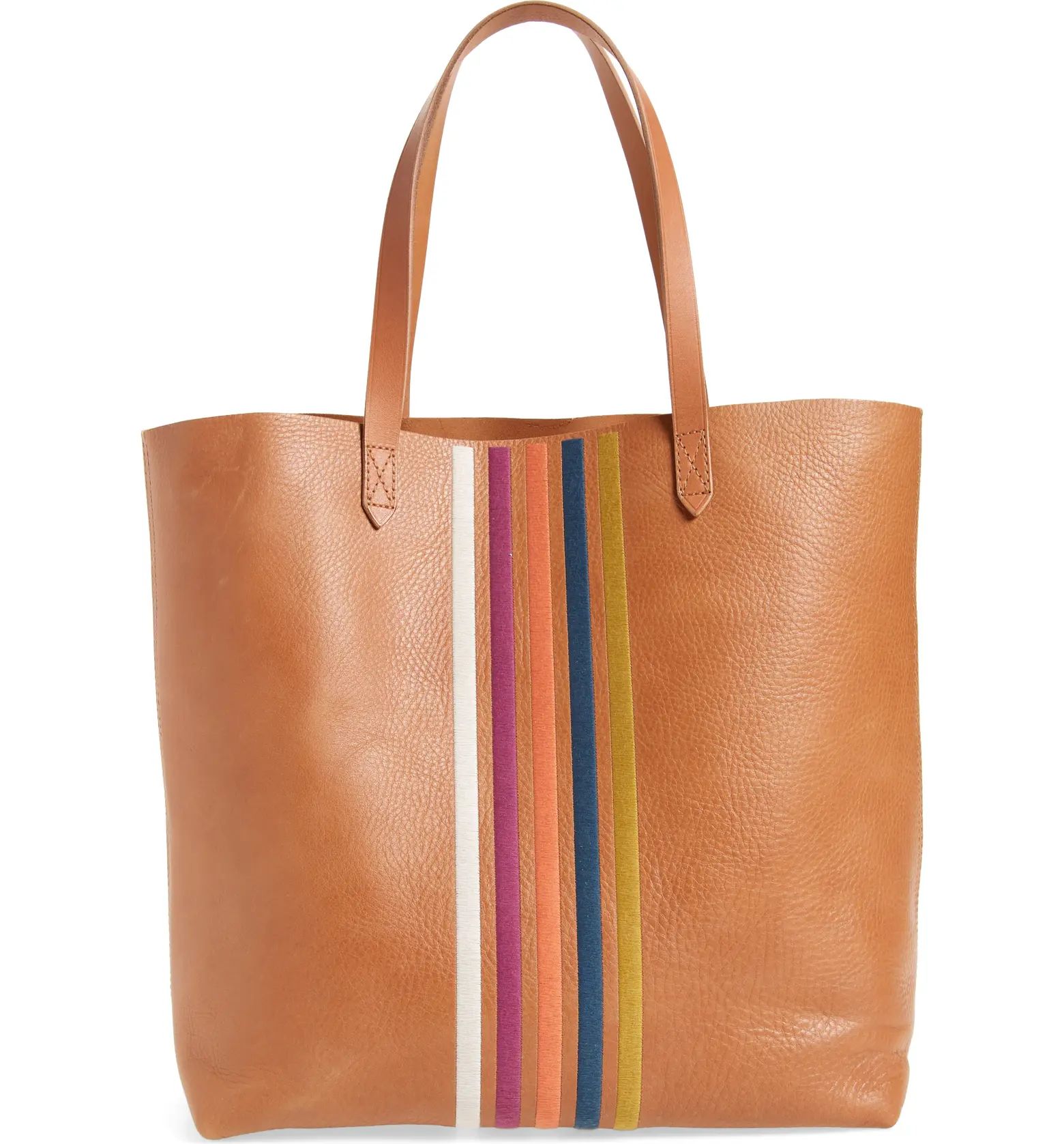 The Transport Stripe Embroidered Tote | Nordstrom