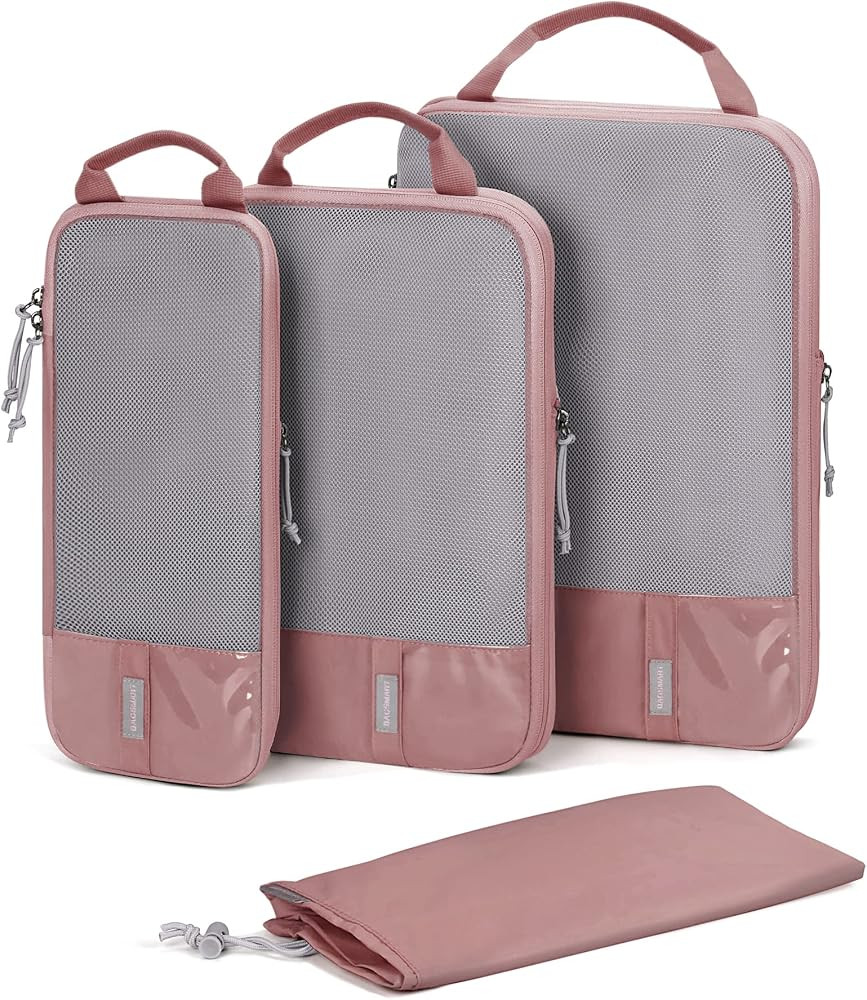 BAGSMART 6 Set /4 Set/2 Set Compression Packing Cubes for Travel, Lightweight Luggage Organizer B... | Amazon (US)