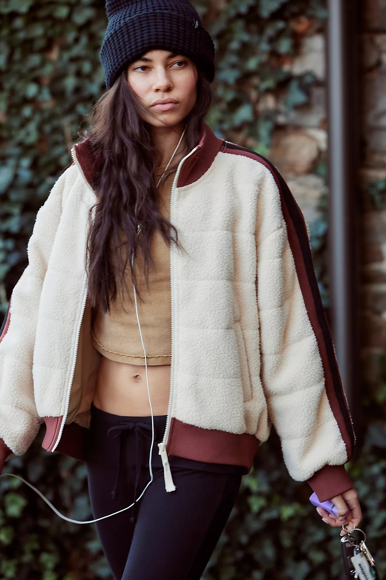 Fleecy Sherpa Scrunchy Pippa Jacket | Free People (Global - UK&FR Excluded)