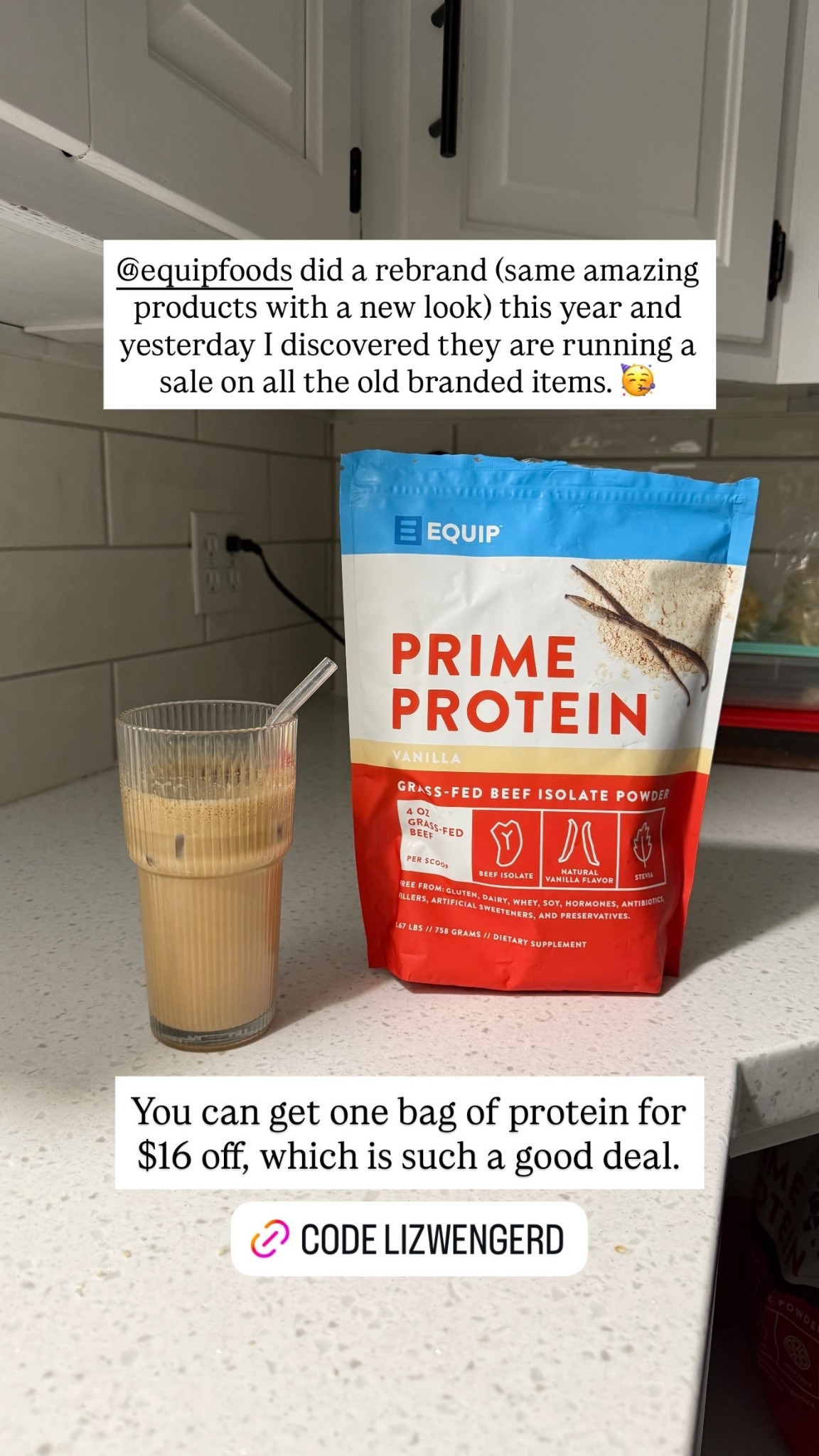 @equipfoods did a rebrand (same amazing products with a new look) this year and yesterday I discovered they are running a sale on all the old branded items. 🥳 You can get one bag of protein for $16 off, which is such a good deal.