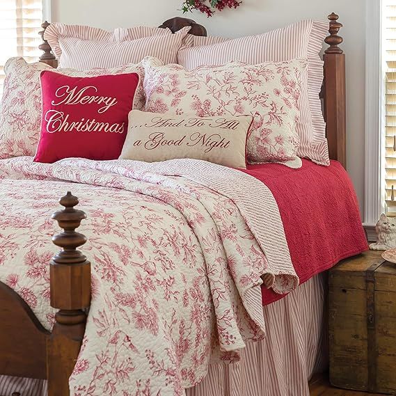 C&F Home Evergreen Toile Quilt Set 100% Cotton Lightweight Machine Washable Reversible Bedspread ... | Amazon (US)