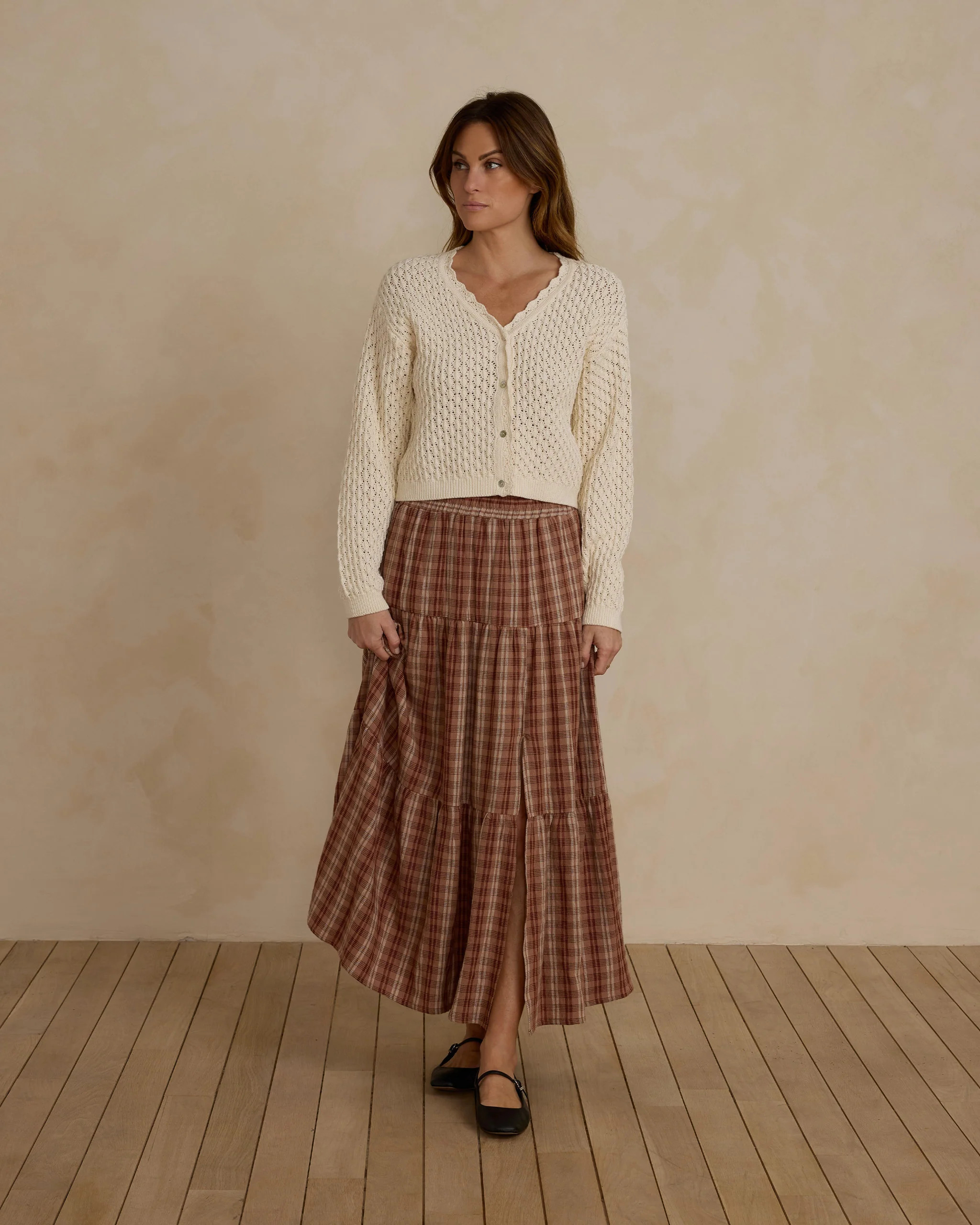 Tiered Midi Skirt | Autumn Plaid | Rylee + Cru