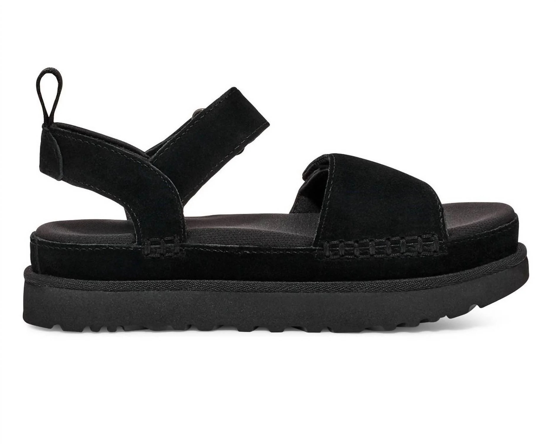 Women's Goldenstar Platform Sandal In Black | Shop Simon