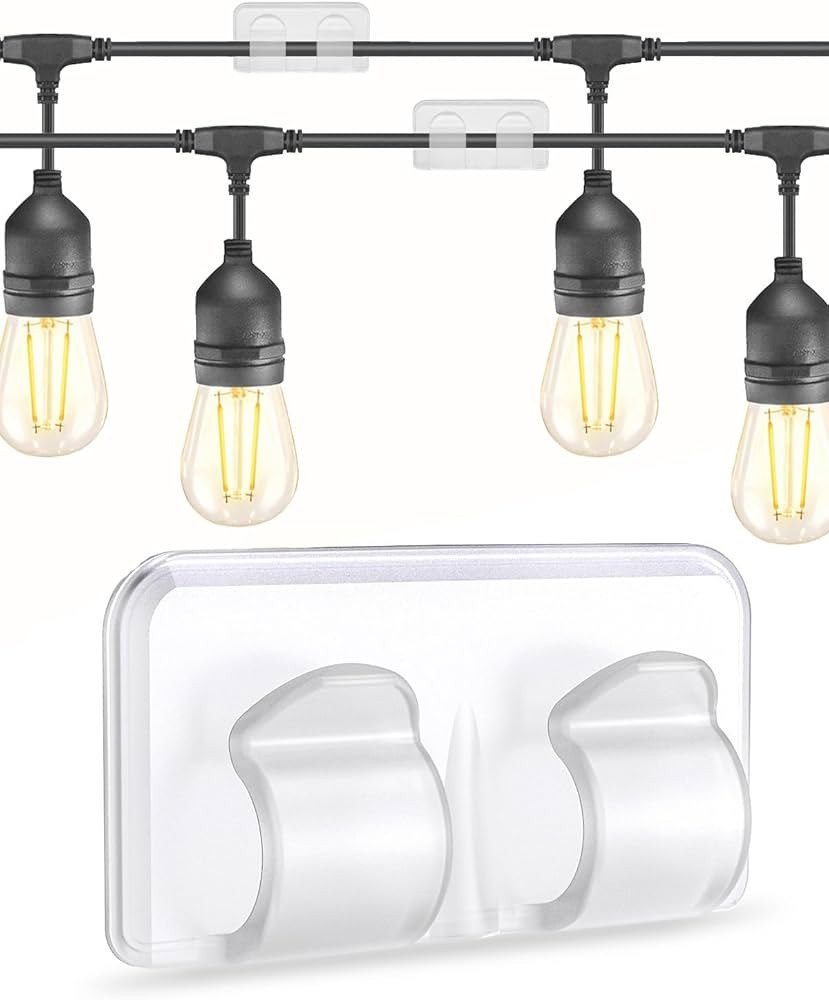 ARCTIC EAGLE Hooks for Outdoor Lights: String Light Clips Heavy Duty Adhesive Hooks for Hanging L... | Amazon (US)