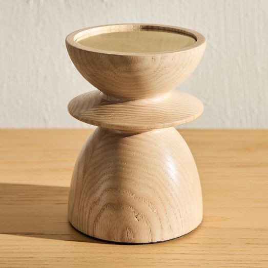 Tira Wood Pillar Holders | West Elm (US)