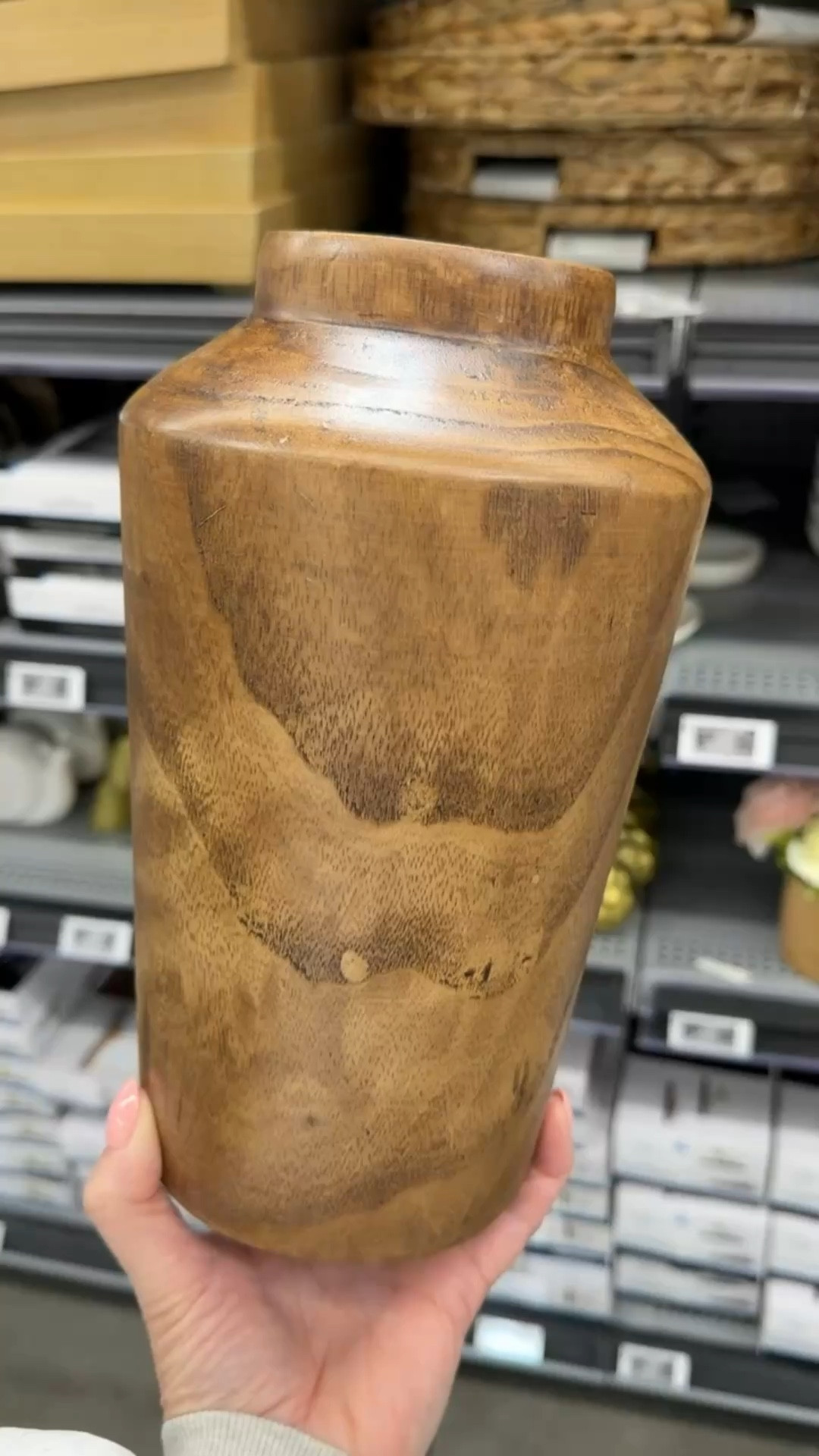 I spotted this gorgeous vase on my most recent Walmart trip! I love the angular shape and the wood grain is gorgeous too. This is the natural color, but it also comes in a beautiful dark brown. 

#LTKHome