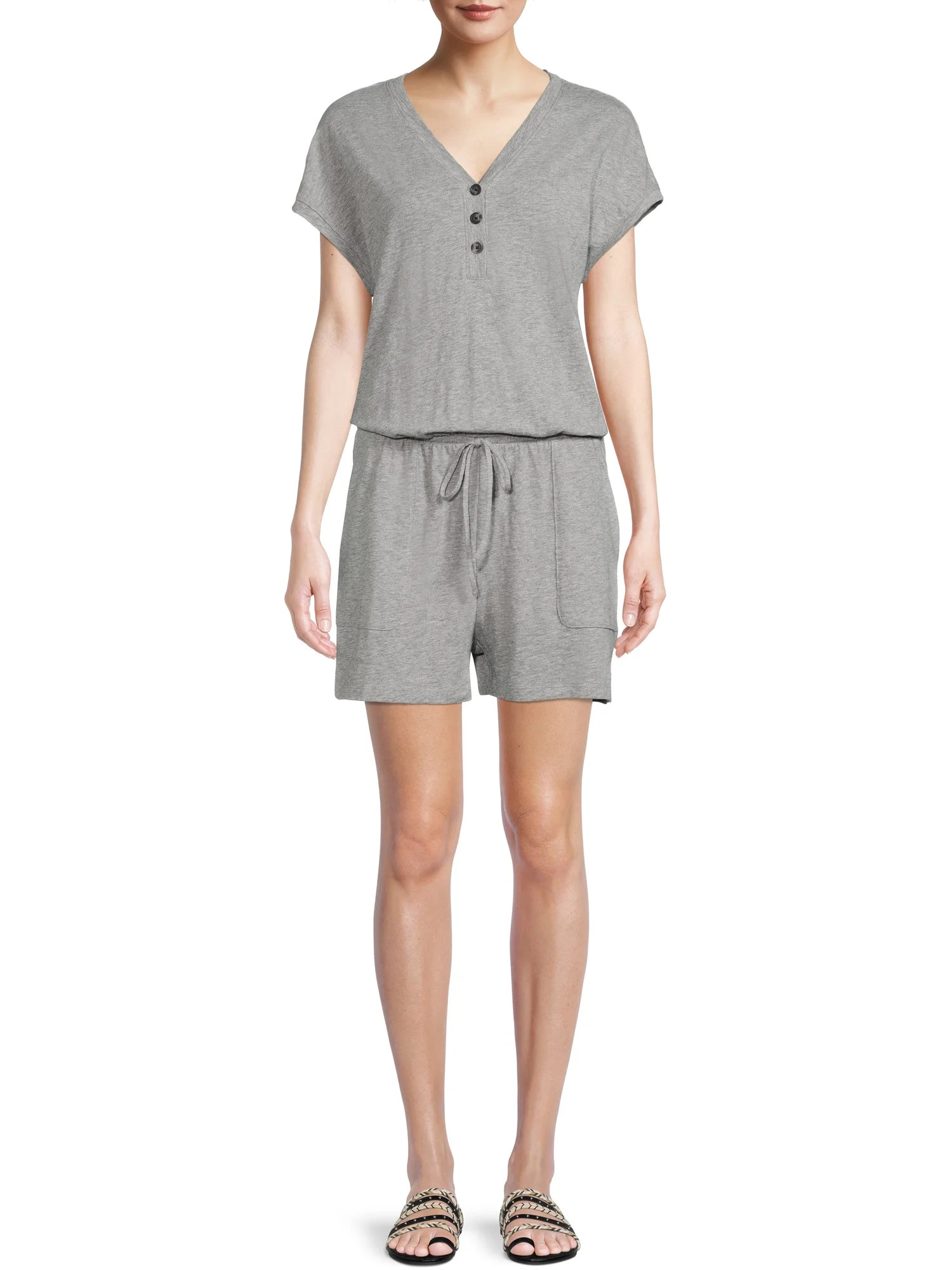 Time and Tru Women's Maxi Dress with Short Sleeves | Walmart (US)