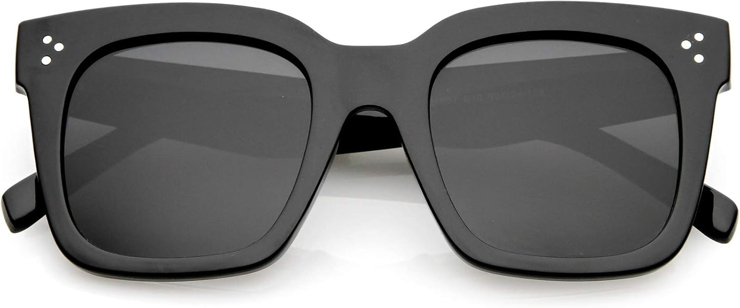 zeroUV Polarized Women Sunglasses, Square UV400 Protection Sun Glasses, Boho Large Vintage Lens, Trendy Bold Retro Classic | Amazon (US)