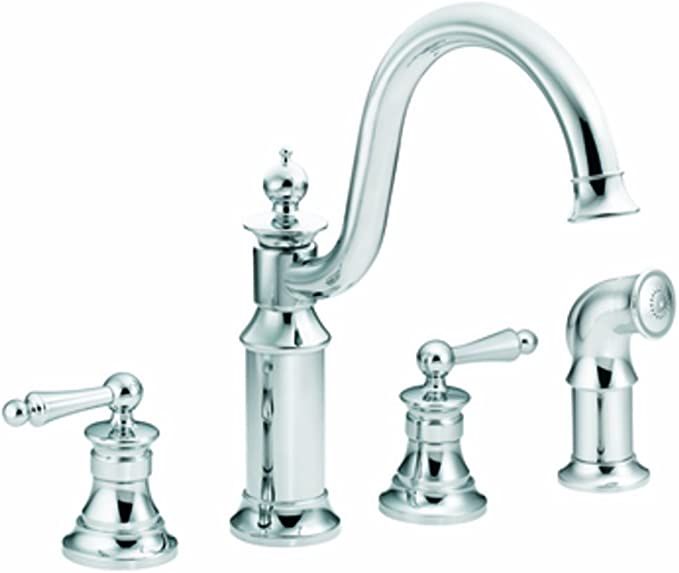 Moen S712 Waterhill Two-Handle High Arc Kitchen Faucet, Chrome | Amazon (US)