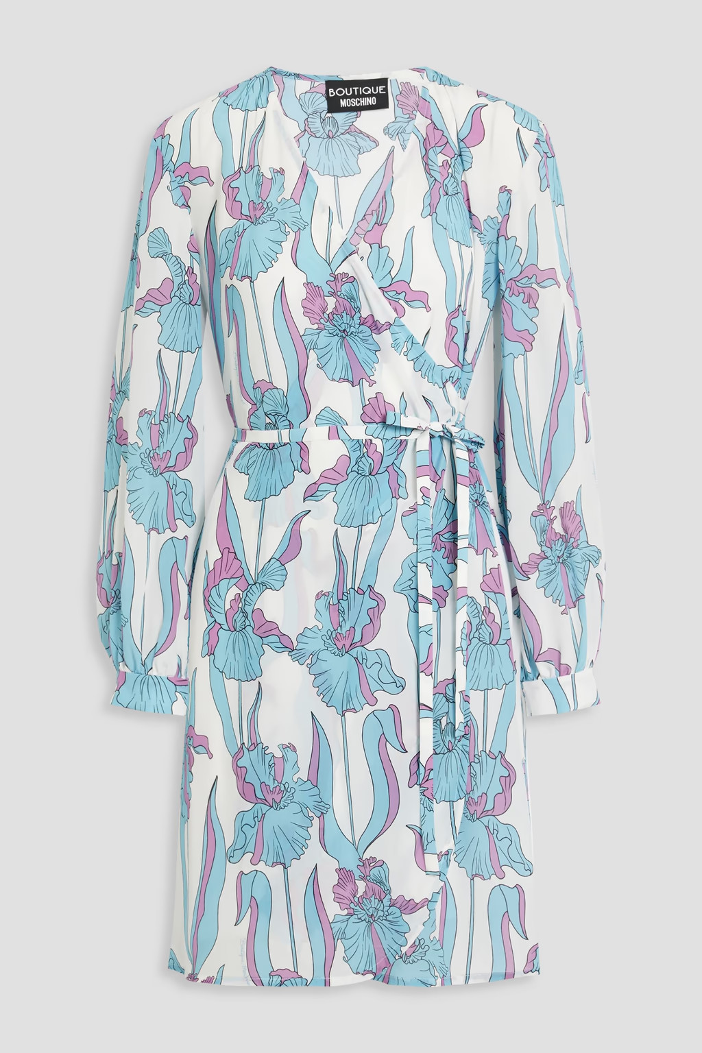 Floral-print silk-crepe wrap dress | The Outnet (US and CA)