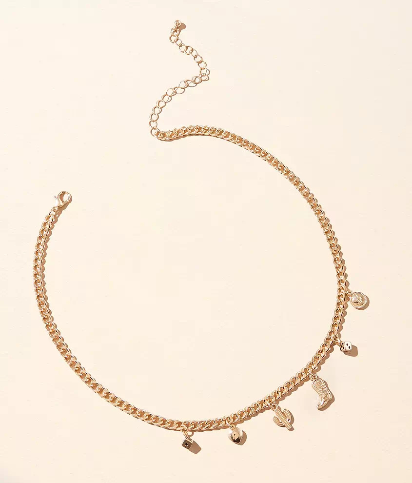 Multi Western Charm Necklace | Buckle