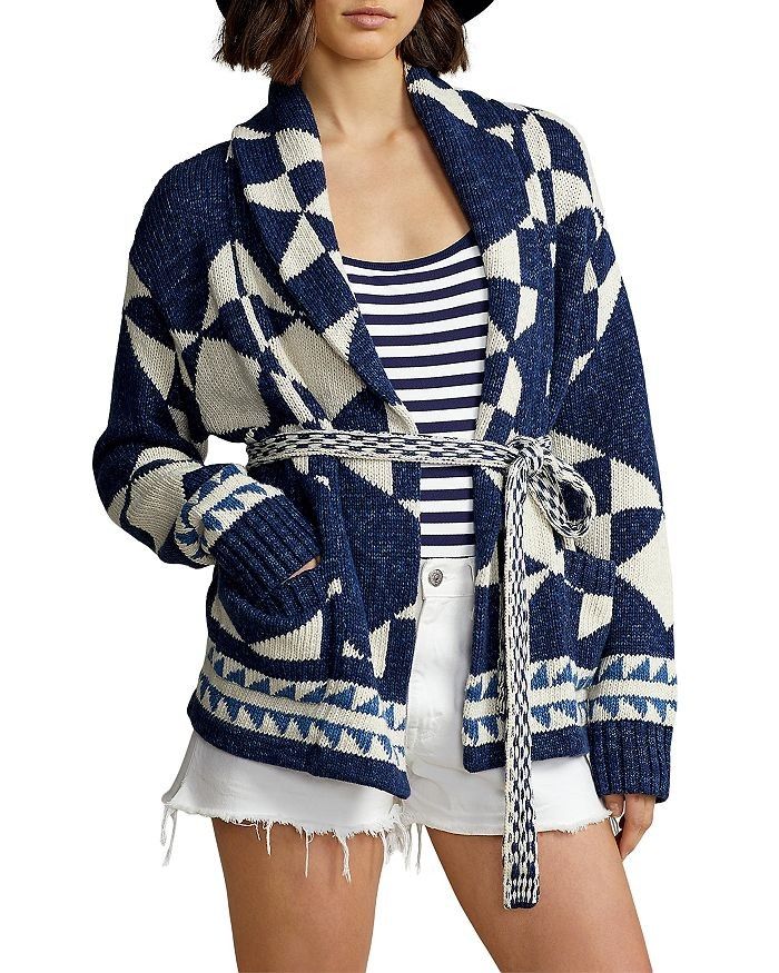 Geometric Jacquard Cardigan Sweater | Bloomingdale's (US)