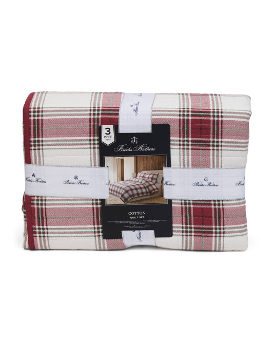 3pc Luella Plaid Quilt Set | TJ Maxx