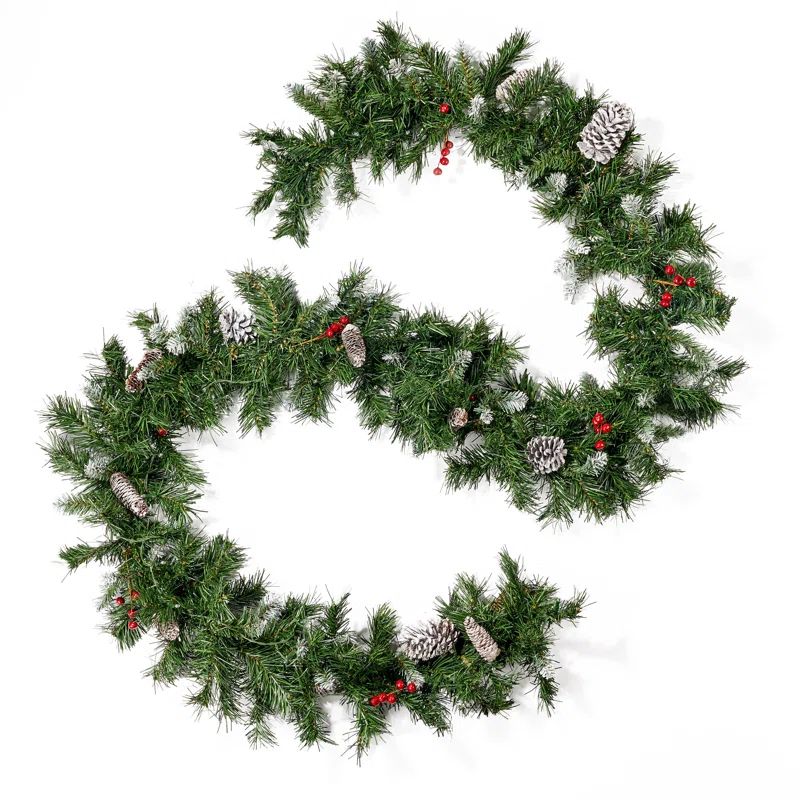 108'' in. Lighted Faux Garland | Wayfair North America