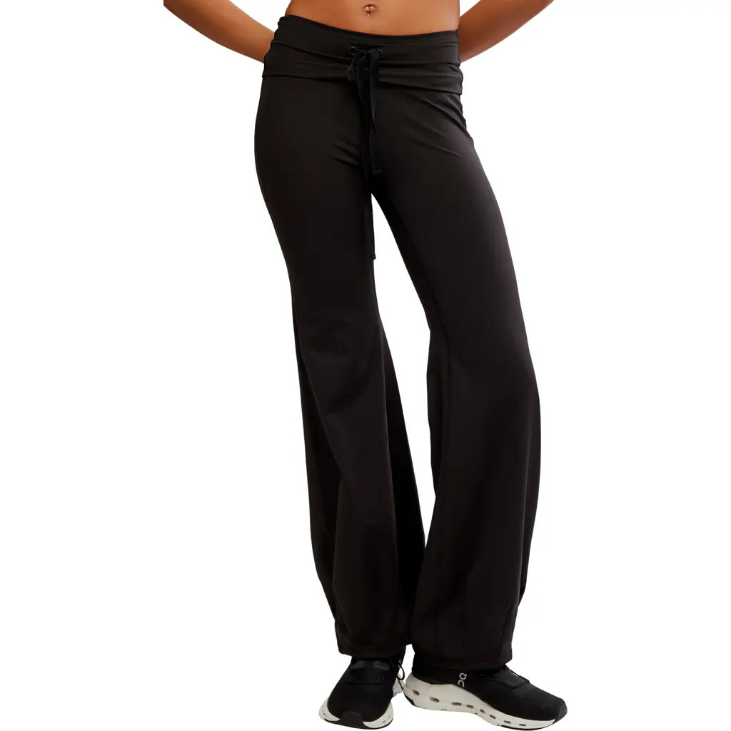 FP Movement by Free People FP Movement Quick Step Drawstring Flare Pants in Black at Nordstrom, Size X-Large | Nordstrom