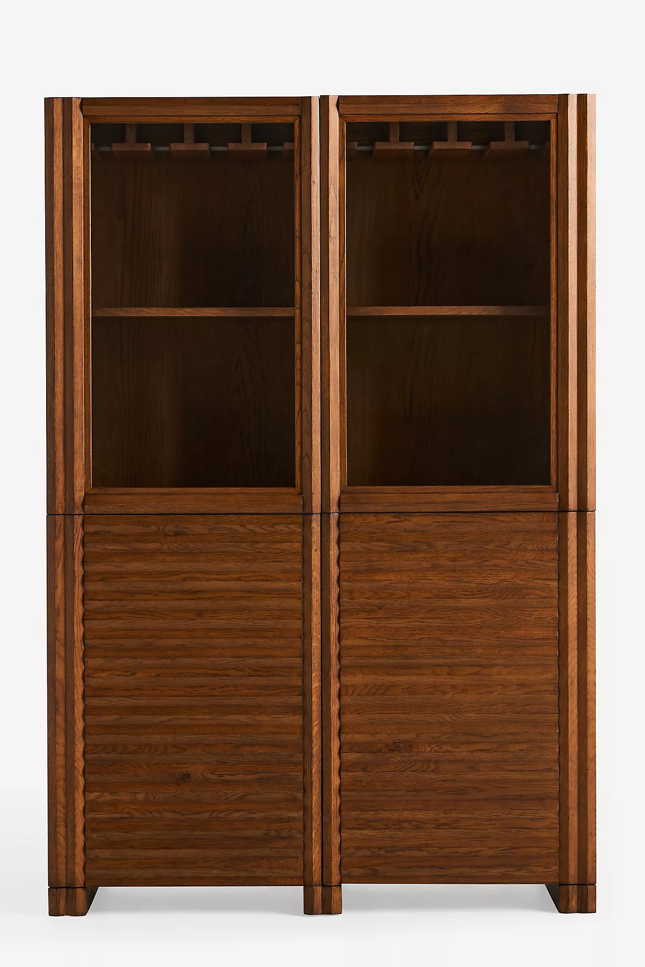 Omari Carved Oak Bar Cabinet | Anthropologie (US)