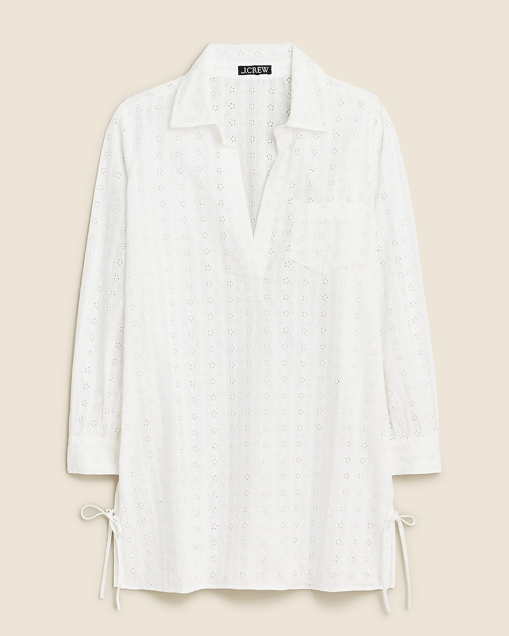 Eyelet side-tie tunic | J. Crew US
