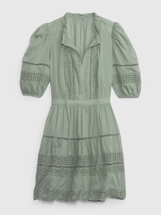 Puff Sleeve Lace Mini Dress | Gap (US)