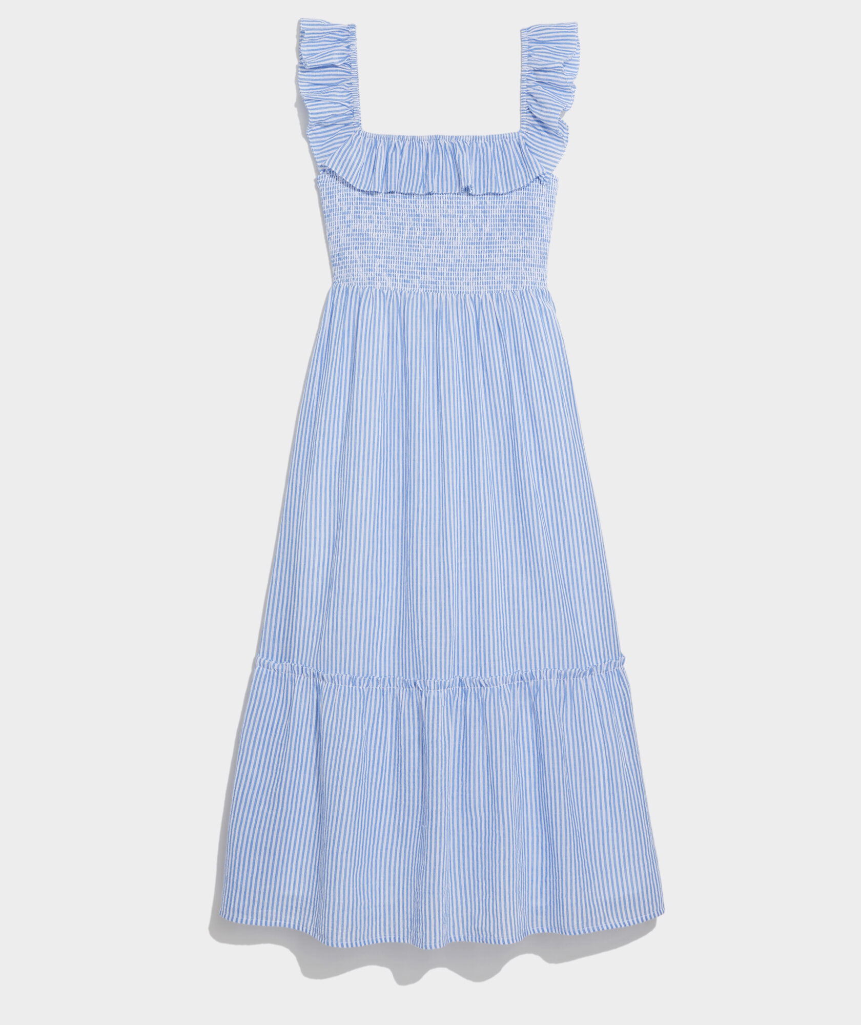 Striped Smocked Midi Dress | vineyard vines