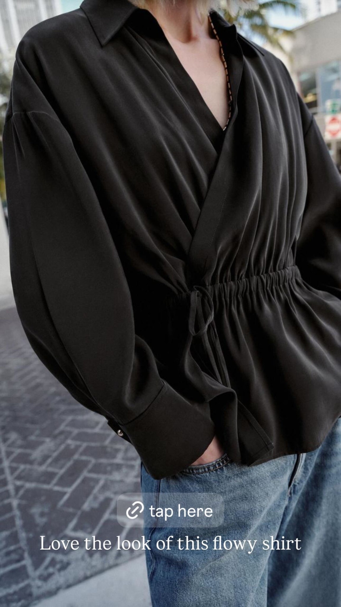 Love the look of this flowy shirt!

#LTKootd #LTKgrwm #LTKSeasonal