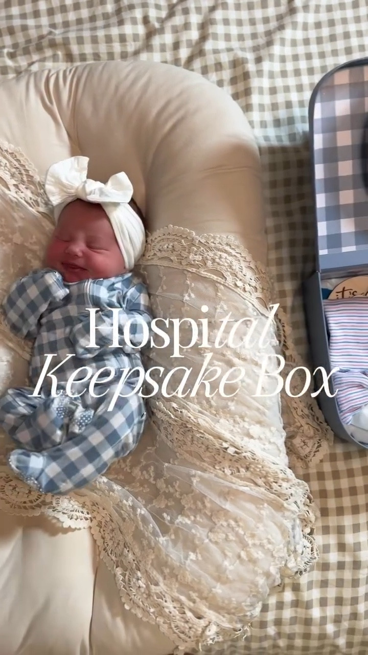 Everyone should make one of these 🥹 it’ll be the sweetest little keepsake for when they get older 🩵

This box was from @cadenlane and came with a sweet stuffy, a beautifully soft baby blanket, a lovey and her PJs Margot is wearing with a white hat. 

Everything I’m placing inside:
✨ Hospital blanket
✨ Hospital hat
✨ Her first stuffy 
✨ Announcement and name plaques
✨ All our hospital aid bands
✨ My birth plan and the nurses notes on it 
✨ Some Ultrasound photos 
✨ Her first outfit - once image out grows it 

This box comes in pink, blue and brown. Perfect for baby shower gifts and hospital outfits 🩵 Drop a comment for the link. 

#babykeepsakes #cadenlanebaby #babyshowergift #newborn #expectingmoms

#LTKBaby #LTKBump #LTKmomlife